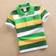 Ropa para niños Camiseta de manga corta Camiseta de verano para niños Camiseta de polo de rayas de solapa de solapa para niños nuevos de manga media