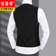 
Hengyuanxiang men's suit vest business professional vest groom best man wedding vest brother group suit horse clip gray black five button B style L 120-135 Jin [Jin equals 0.5 kg]