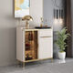 Mikeyou (Mikeyou) rock slab sideboard integrated narrow modern simple household tea cabinet wine cabinet storage cabinet wall cabinet living room sideboard Xingfubai 80*40*95 rock slab desktop Master installs on doorstep