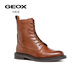 Geox Frauenschuhe 2025 Herbst Runde Zehenseite Zipper Casual und komfortable Martin -Stiefel D46WYG Hellbraun C6002 (Single) 36