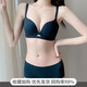 
JERRIE MOCK summer thin markless underwear for women, small breasts gathered and closed, anti-sagging adjustment bra, lace sexy bra, 22W4865 gray purple set, 80/36ABC [water drop cup about 1cm]