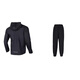Nike (NIKE) running quick-drying hooded jacket Logo logo leggings casual sports suit men and women same style black suit (black hooded jacket + black leggings S