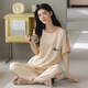 Meijun Frühling und Sommer neu purer Baumwollpyjamas Frauen -Set Koreanischer Hausanzug Kurzarmhose Frauen 9717 m