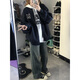 7 Vestes pilotes de haute qualité pour hommes au printemps et automne, Nouvelle-American Retro High Street Trend Brand Baseball Uniforme plus veste en polaire pour hommes TMZXF-W694 Black L