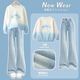 
Ikano I.KARNOW Girls Set Spring Children 2025 New Spring Fashion Fashion Fashion Sweatshirt Girls Medium Big Children's Flared Jeans 4882 White 13131 Blue 130