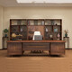 Qiheng (XIIBLC) solid wood boss desk desk black walnut ash wood office executive desk new Chinese style president manager desk (North American black walnut) 2400*1050*780