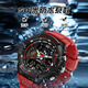 Haron Electronic Watch männlicher Schüler Teenager Wecker Waterdes Multifunktional Junior High School Schüler Sporttimer Luminous Electronic Watch H6197. Alles schwarz [Geschenkboxverpackung]