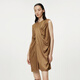 JNBY/Jiangnan cloth spring and summer dress for women with loose sleeveless splicing casual elegant skirt 5N6G13590 263/British khaki L