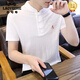 
Classic Car (LAOYECHE) 2025 summer embroidered stand-collar T-shirt for men short-sleeved retro Chinese style men's half-sleeved trendy ice silk trendy model 9193 green M
