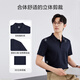 Made in Tokyo, liquid ammonia anti-wrinkle, no-iron polo shirt, men's short-sleeved men's t-shirt as a gift, dark night blue L