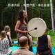Terre Shaman Drum Shaman God Drum Frame Drum Ziegenleder Oktagon Große Drum ASMR Sound Heilung Yoga Percussion Instrument Durchmesser: 70 cm
