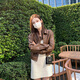 Garnuo Brown kleine Lederjacke Frauen kurz 2025 Frühlings- und Herbst neuer kleiner Maillard Retro PU Motorradkleidung Jacke braun L [111-120jin [Jin gleich 0,5 kg]]]