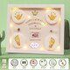 Bo Naling hand and foot print mud photo frame baby full moon gift baby newborn diy three-dimensional 100-day anniversary commemorative lanugo bottle hand and foot print mud photo frame [12-inch Sky City Pink]
