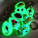 DR-FLVVS insect luminous amber car keychain ring Korean version cute cartoon pendant for men and women as a gift Bumblebee-luminous buckle