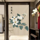 Chinese style door curtain Chinese style entrance Zen partition curtain home decoration curtain kitchen oil smoke half curtain toilet bathroom dust curtain hanging curtain free installation telescopic rod Chinese flower 14 custom price change special direct order without delivery