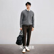 Sanheernew Arrivials 9-26 Nouveau produit Jacquard texture tricotée Pull à cou rond DAZ761 Fleur Gris 48 / M / M