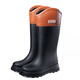 Gudetu japanische Hochrohrregenstiefel für Mädchen Regenstiefel Nicht rutschfeste wasserdichte Schuhe im Freien Wanderschuhe Gummischuhe Pendeln farbblockierende Ritterstiefel Schwarz 36
