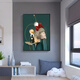 
Little Lulin children's room decoration paintings, little boy's room hanging paintings, cute bubbles, female bedroom bedside paintings, inspirational astronaut murals 13784-Bubble Girl Tempered Crystal Porcelain-70*90 Black Frame