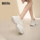 Dadong Daddy Shoes Women's Shoes 2024 New Winter Fashion Fashion Flat Sole High Heel Lace Round Head Simple D1381