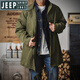 JEEP SPIRIT workwear American M51 park overcoming fishtail field windbreaker military green coat cloak jacket men's mid-length military green L
