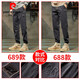 Pierre cardin autumn casual pants for men 2025 new style trendy tying loose thickened sports work pants for men spring and autumn style plus velvet 689 camel + 689 black XL 130-150Jin [Jin equals 0.5 kg]