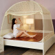 Nanjiren NanJiren Mongolian yurt mosquito net encrypted three-door dream garden 1.5-meter bed double home zipper bed type with bottom upgraded version lace lace can hang a fan