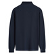 Dances with Wolves 7A grade antibacterial pure cotton skin-friendly and versatile men's long-sleeved POLO shirt 102 dark blue XL (180)