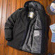 Holzspecker -Baumwolljacke für Männer im Winter Neue Kapuze abnehmbare Herren -Baumwolljacke Trendy Marke Arbeit Jacke verdickte warme Baumwolljacke Winter Kleidung Khaki [mit Samt verdickt] xl