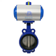 Pneumatisches Schmetterlingsventil 304 Edelstahl-Stahlkleiderwäsche-resistenter Hochtemperatursäure und Alkali-Grenzkoppler-Schmetterlingsventil D671X-16P 304 Ventilplatte DN50