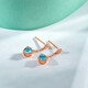 
meluxe 18K gold color treasure earrings aquamarine earrings, birthday gift for girlfriend 0.8 carats / pair-E11932