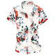 Chang Luzhu Summer New Style Herrenhemd für Männer mit kurzärärmernem Herren-Blumenhemd kurzärmelig schlanker gedruckter kurzärmeliger Hemd Herren-Top 7029 m