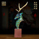 LICAI AMERICAN Retro Deer Office Office Bureau Salon Room TV Cabinet BO ANCIEL SPELL BURANT LUMING JIXIANG COMPANY OUVERT BJ1421C Horse Head