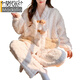 
Modal winter coral velvet confinement clothes for winter postpartum pregnant women pajamas for women spring and autumn and winter style for postpartum mother breastfeeding 9925 three-dimensional bear head L