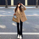 Quetong Small Suit Jacket Women's 2025 Early Spring and Autumn Women's Small and High-end Fashion New Korean Style Casual Suit Top Black XL Recommended 130Jin Jin is equal to about 0.5kg