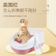 Qianmiao closed litter box, anti-splash, semi-closed, open, deodorizing, small, large, extra large, cat supplies, pink cat litter box, small [including cat litter scoop]