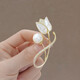 WEISHINI brooch, imitation mother-of-pearl brooch, imitation pearl tulip, delicate flowers, temperament, suit coat, accessories corsage, exquisite imitation pearl tulip, A23-108