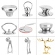 Universal pot lid cap stainless steel stand-up bead accessories handle glass pot lid handle head cap pot lid top cap lid lift E