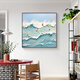 好久不见大海冲浪玄关装饰画客厅抽象背景墙挂画奶油风海浪摆画