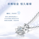 LAOLATU diamond platinum necklace for women PT950 platinum snowflake diamond 2025 new Chinese Valentine's Day gift for girlfriend and wife pt950 platinum necklace + pt950 diamond 20-cent pendant