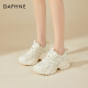 Daphne (DAPHNE) 2024 summer new thick-soled mesh breathable mesh shoes white shoes dad casual sports women's shoes beige-462410109739