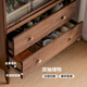 
Genji Wooden TV Cabinet Side Cabinet Living Room Black Walnut Wood Flip Cabinet Stand Cabinet Household Wall Storage Cabinet Display Cabinet 0.8m Side Cabinet (800*350*1595mm)