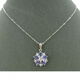 DL 1998 Fat Donglai same style tanzanite pendant 2024 new style silver plated platinum inlaid without chain without chain 925 silver