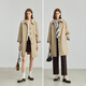 
LILY Dunhuang Series 2025 Autumn New Women's Clothing Retro Elegant Dan Style Long-Low Cotton Commuter Khaki Trench Coat 717 Khaki L
