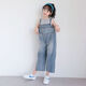 Weiman Xiaolu Kinderkleidung Girls Anzug Anzug Anzug Kinder Cowgirl Overalls Girls Anzüge mit mittleren Grand-Kinderanzügen 105 Overalls [Overalls + ärmelloses T-Shirt] 120 Anzüge für Höhe von etwa 110 cm