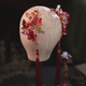Meng Junchen New Chinese Style Hair Accessories Set Red Flower Updo Tassel Hairpin Ancient Style Xiuhe Wedding Bridal Hairpin Headdress SX57C Set