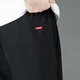 Pier Cardin Casual Hosen für Männer Frühling und Sommereis Seide Schnelltrockne lose große Größe einfache gerade Hose für Männer Sportbindungen Schwarz Straight + Dark Grey Gerade XL