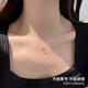 Farcoko brand geometric necklace women's silver small fresh clavicle chain fashion jewelry Valentine's Day birthday gift for girlfriend Diamond geometric necklace-O-shaped chain - exquisite high-end gift box