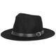 Kamilong Autumn Top Hut Herren-Leinen Sonnenhut Panama Flat Edge Britische Jazzhut High-End Sun Protection Gentleman's Hat Top Hut Gürtel schwarz 58 cm