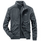 Jeep Spirit Jeep Fleece Jacke Herren- und Winterstand Halsband Fleece Top warm warm im Freien Innenkörper sowie Vlies verdickte Männerkleidung JPZM-9901 GRAU L Empfohlen 120-140jin [Jin gleich 0,5 kg]