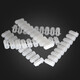 Philgu plastic embedded nut expansion tube furniture wardrobe cabinet hinge M4 self-tapping screw with row of rubber plugs white bullet-shaped embedded nut = 100 pcs quantity